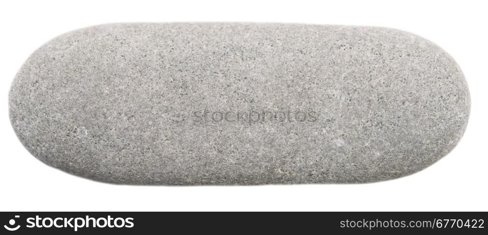 smooth stone isolated on white background