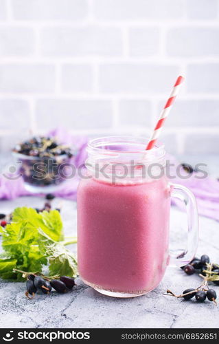 smoothie with yogurt and currant, stock photo