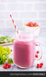 smoothie with yogurt and currant, stock photo