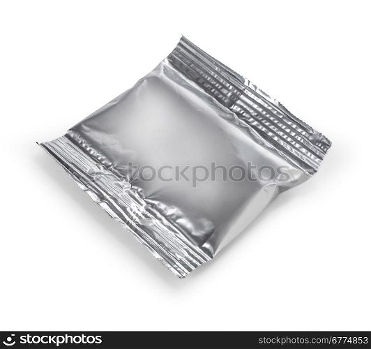 snack plastic packaging isolated on white with clipping path