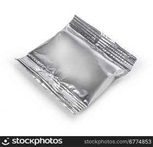 snack plastic packaging isolated on white with clipping path