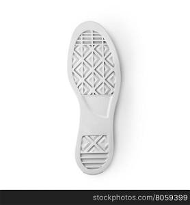 Sneaker sole isolated on white background. Sneaker sole