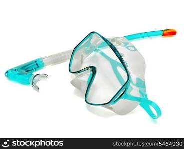 Snorkel and Mask for Diving isolated on white background