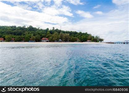Snorkeling point with beautiful coralscape at Racha Island Phuket Thailand