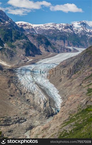 Snout of Salmon Glacier in Alaska, Hyder, USA