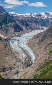 Snout of Salmon Glacier in Alaska, Hyder, USA