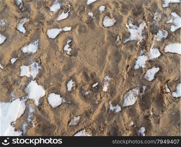 snow and sand