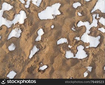 snow and sand