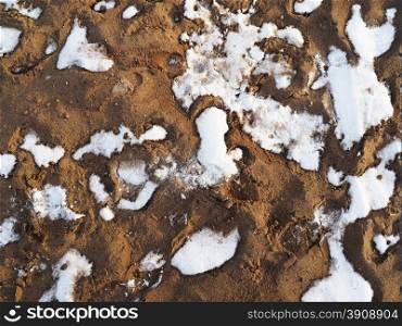 snow and sand. background