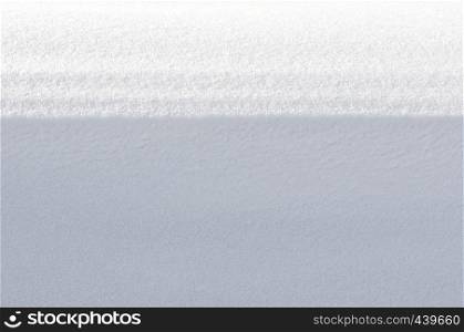 Snow background - white regular shape with amazing shadow. Negative space