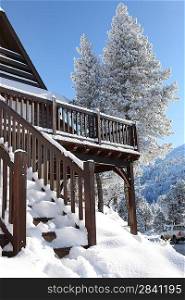 Snow covered chalet