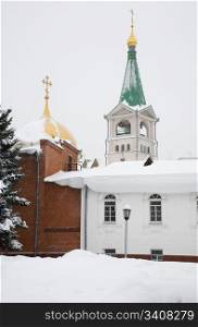 Snow-covered church. January 2007, Novosibirsk, Siberia
