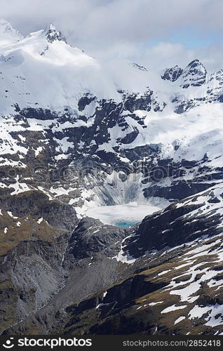 Snow-covered mountain peaks