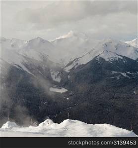 Snow covered mountains, Whistler, British Columbia, Canada