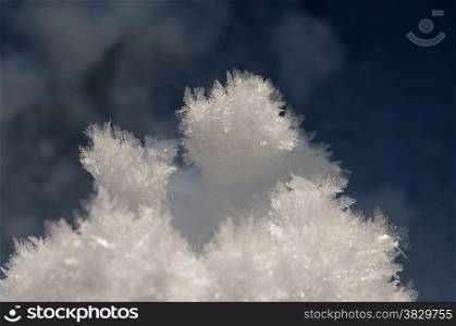 snow cristals in winter