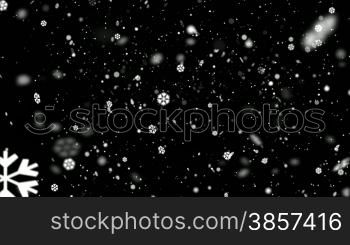 Snow Flakes Background Loop
