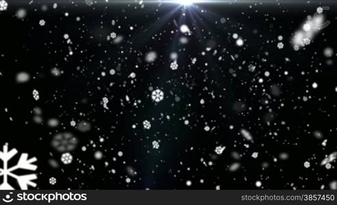 Snow Flakes Background Loop