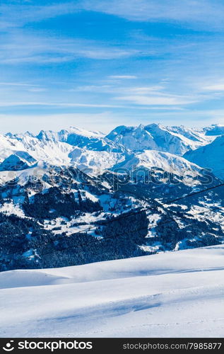 Snow Mountain. Alps Alpine Landscape of Mountain