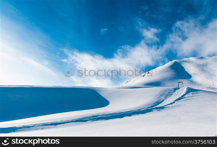 Snow Mountain. mountains under snow in the winter