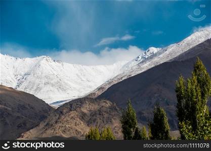 Snow Mountain View of Leh Ladakh District ,Norther part of India