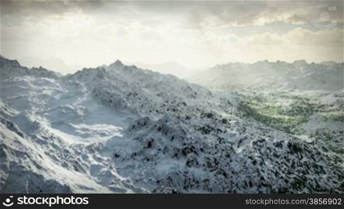 Snow Mountains Wilderness Glaciers Sunset HD Video Animation. Themes of wilderness, snow, mountains, winter, nature, travel, destinations, extreme, sports, adventure, exploration, leadership, climbing...