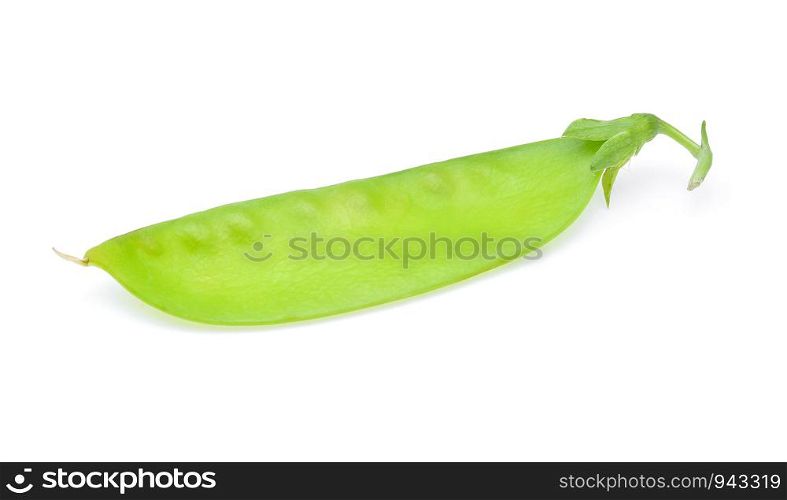 Snow peas isolated on white background