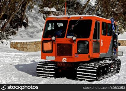 Snow Taxi in the snow, Winter Transportation