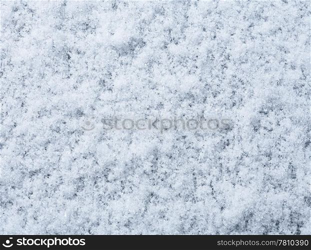 Snow texture in closeup