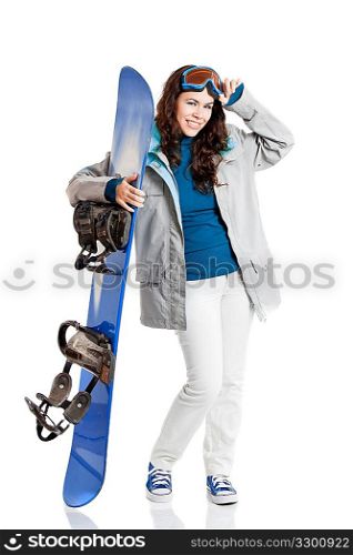 Snowboard woman