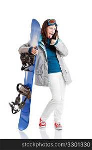 Snowboard woman