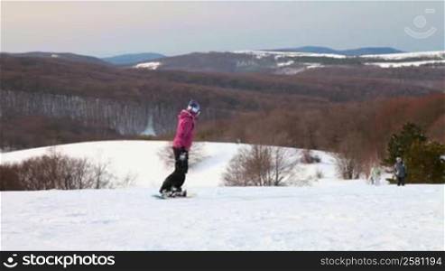 Snowboarder on mountain