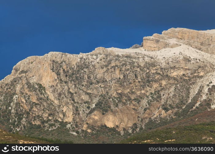 Snowed mountains, Brinas, La Rioja, Spain