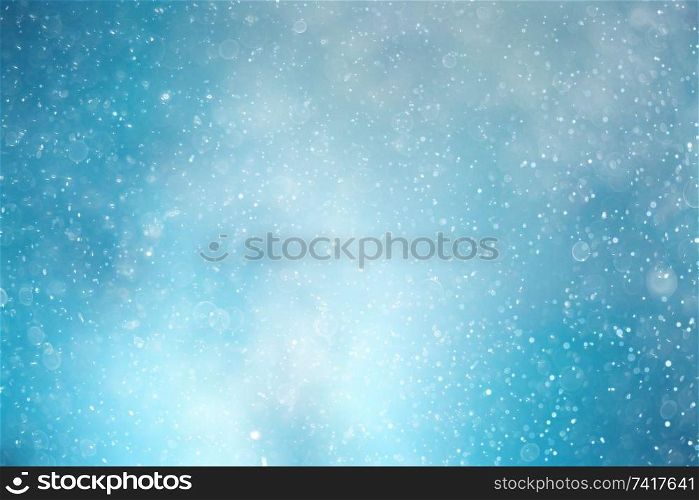 Snowfall texture of snowflakes on blurry background design weather