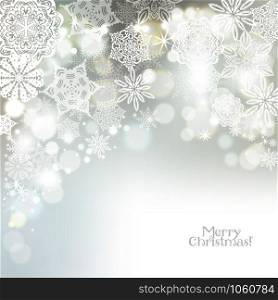 Snowflake background. Vector holiday backdrop.. Snowflake background.