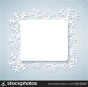 snowflake banner for web Christmas concept background vector illustration eps 10