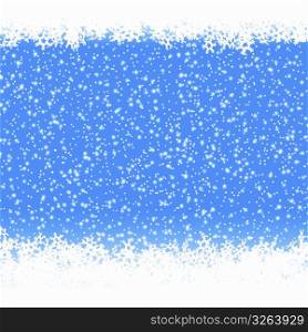 Snowflake design in blue