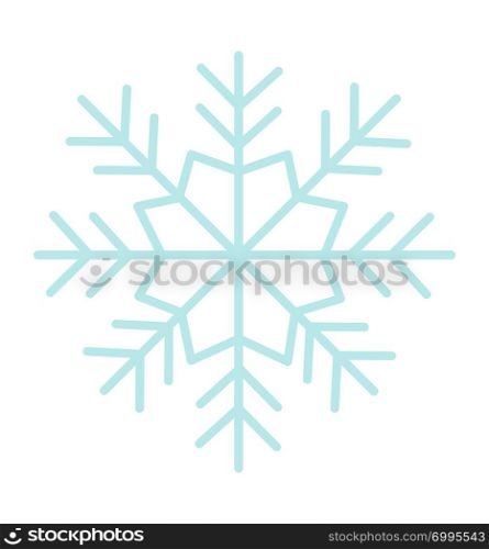 Snowflake icon vector flat illustration on white background eps 10