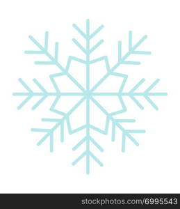 Snowflake icon vector flat illustration on white background eps 10