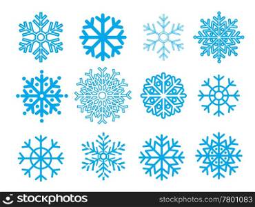 Snowflakes collection. Element for design. Vector illustration. Snowflakes
