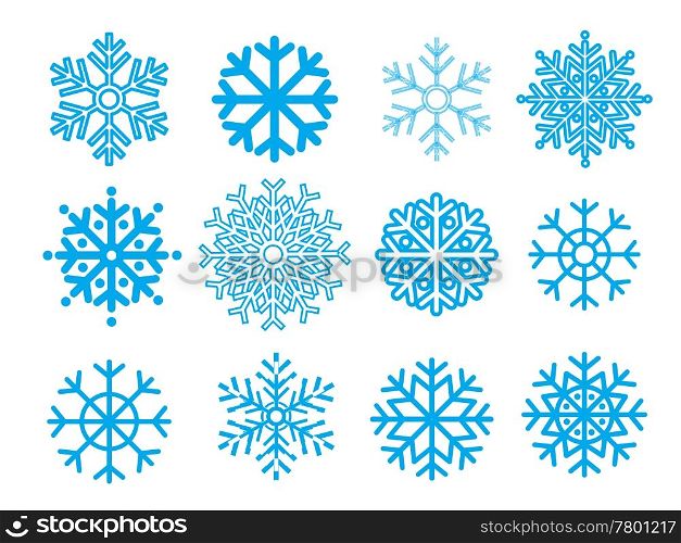 Snowflakes collection. Element for design. Vector illustration. Snowflakes