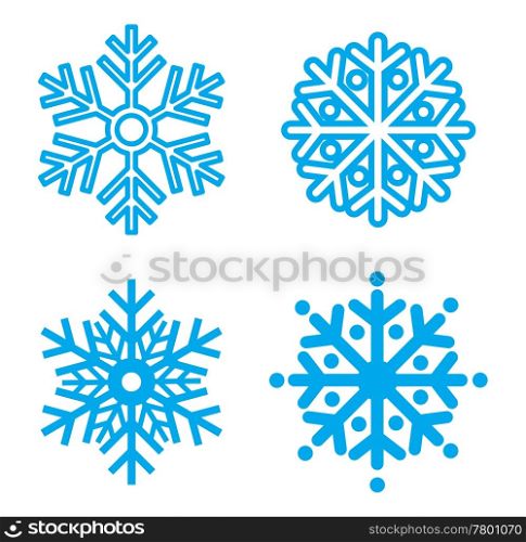 Snowflakes collection. Element for design. Vector illustration. Symbol snowflakes. Vector