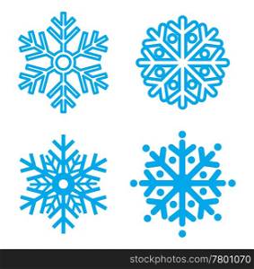 Snowflakes collection. Element for design. Vector illustration. Symbol snowflakes. Vector