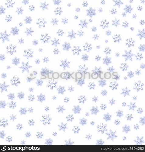 Snowflakes on white background