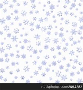 Snowflakes on white background