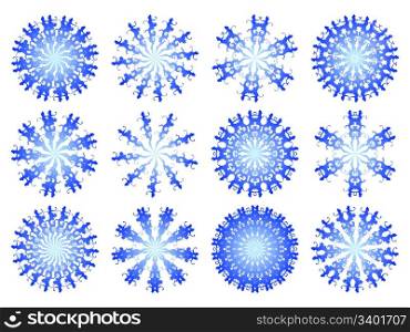 snowflakes. vector