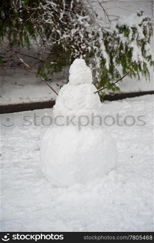 Snowman in Seattle park