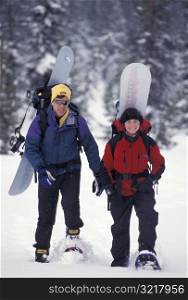 Snowshoeing with Snowboards