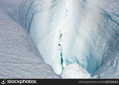 Snowy mountains. Mountain landscape with snow and clear blue sky