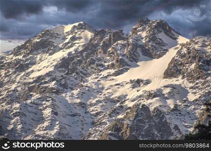 snowy mountains of the Caucasus. North Ossetia