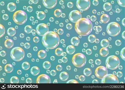Soap bubbles seamless pattern.